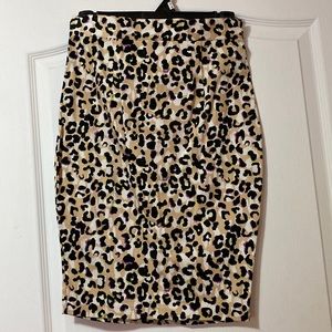 Leopard forever 21 pencil skirt
